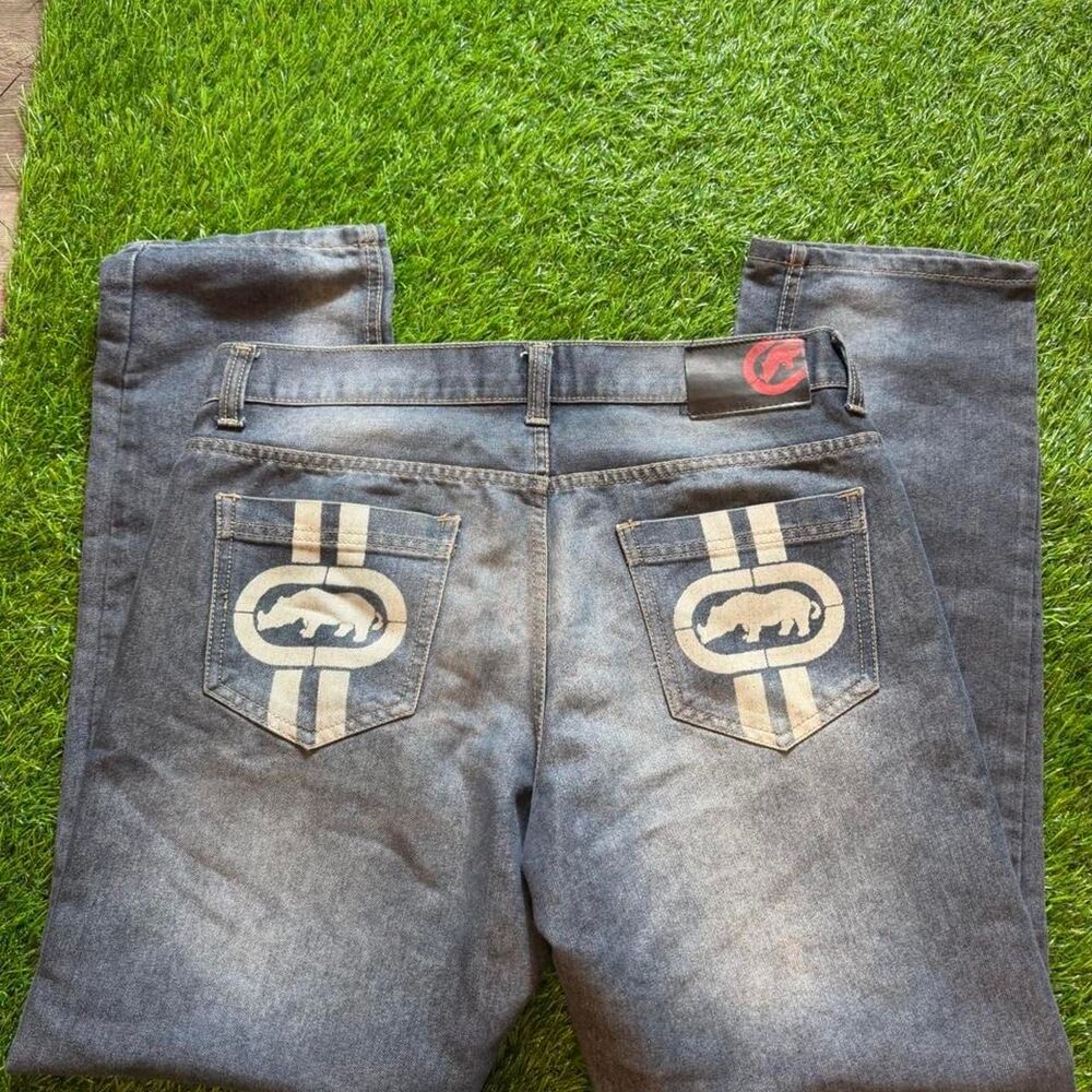 Ecko-unltd Men's Blue and Navy Jeans